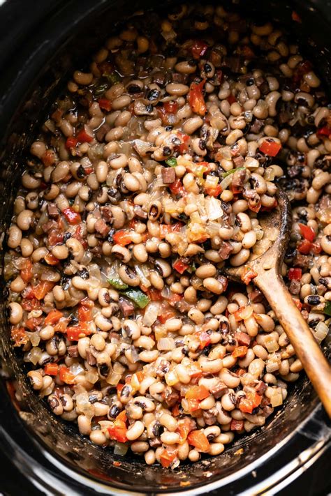 Slow Cooker Black Eyed Peas with Ham - Cooking Home