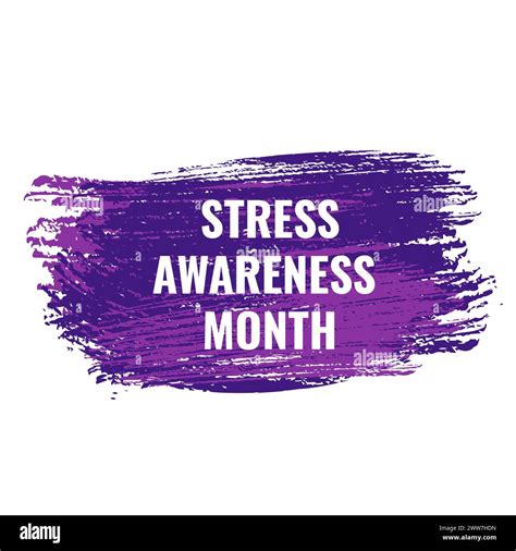 National Stress Awareness Month typography poster. Annual event in ...