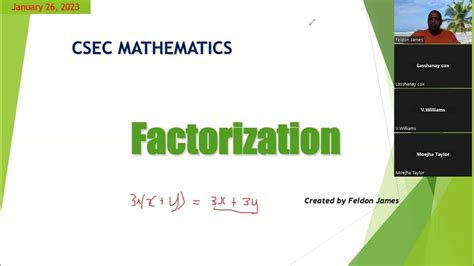 Image result for Factorizing Using HCF CSEC