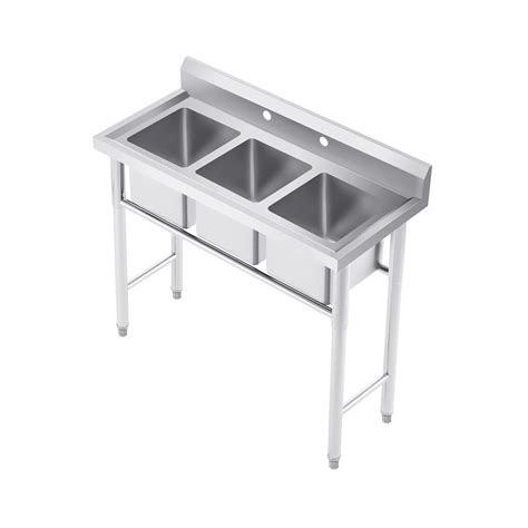Supply Stainless Steel Commercial Triple Bowl Compartment Sink with ...