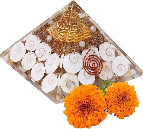 BharatSA Original Gomti Chakra Orgonite Pyramid with India | Ubuy