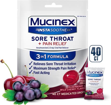 Amazon.com: Mucinex Instasoothe Sore Throat Relief, Sore Throat ...