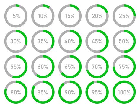 Premium Vector | Set of pie percentage charts for infographic design ...