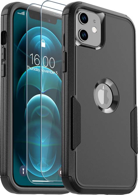 Amazon.com: Guirble for iPhone 12 Case/iPhone 12 Pro Case, [2+Tempered ...