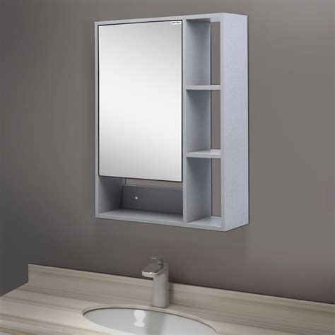 Plantex Bathroom Mirror Cabinet - HDHMR Wood Retro Bathroom Organizer ...