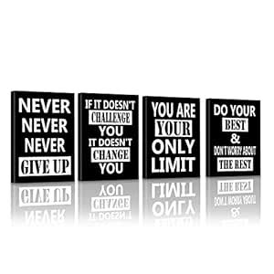 Motivational Wall Art Inspirational Quote Wall Painting Office Gym Wall ...