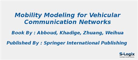 Essential Research Books for Vehicular Communication Networks | S-Logix