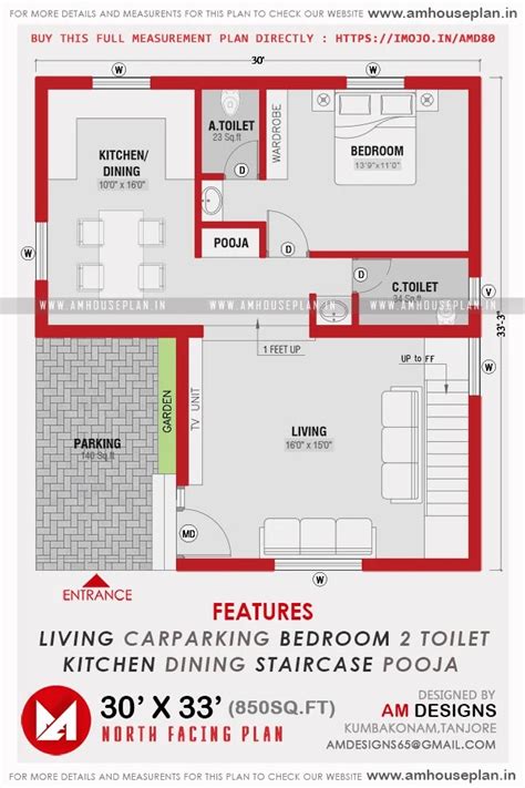 900 sq ft Ground floor House Plans 2 Bedroom Completely Indian style
