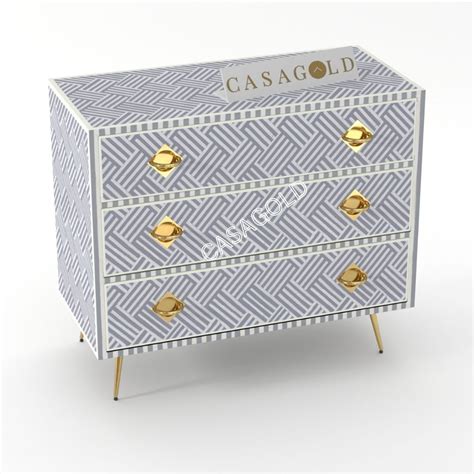 Inlay Chest of Drawers - Chevron – CasaGold