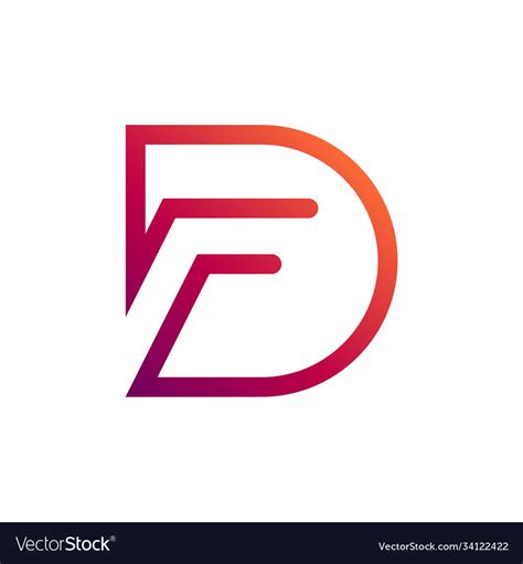 Df letter monogram logo design Royalty Free Vector Image