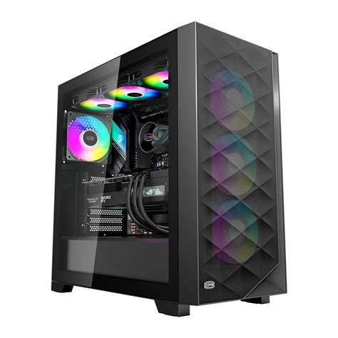 Buy PCCOOLER C3-D510BKP3-GL CPS C3D510 ARGB BK PC Case with 3 ARGB Fans ...