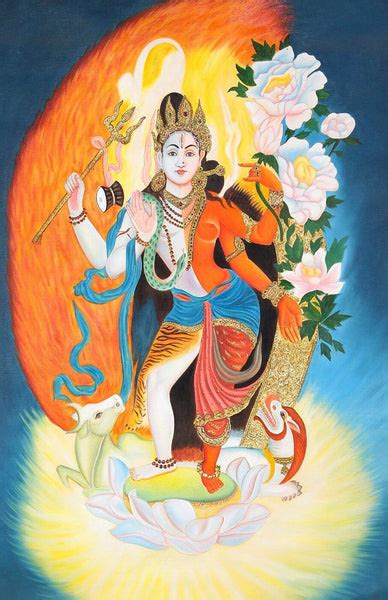 Contemporary Indian Painting - Shiva as Ardhanarishvara - Shiva Shakti ...
