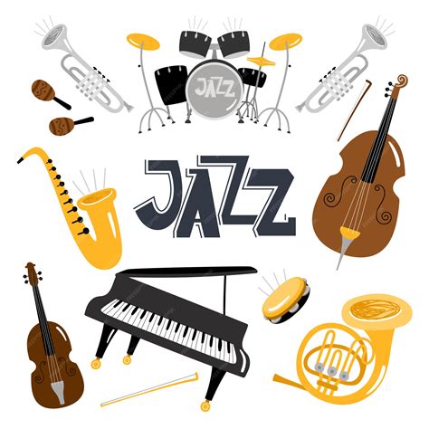 Premium Vector | Jazz musical instruments.