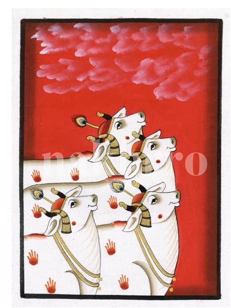 Red Kamdhenu Pichwai – Nakhrro