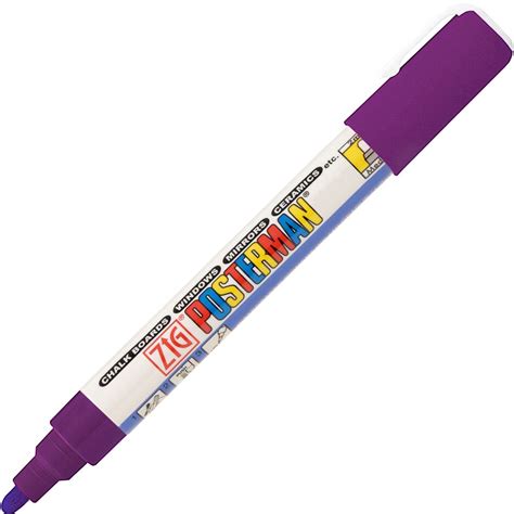Zig Posterman Medium VIOLET 2mm Glass Plastic Metal Wood Stone And Much ...