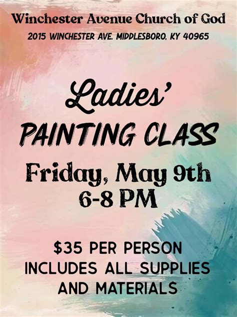 Ladies Painting Class with Lee Ann Walker, 2015 Winchester Avenue ...