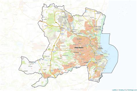 Image result for AB Postcode Map
