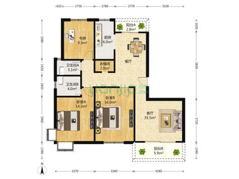现代简约二居室83.7平米3.2万-缤纷南郡装修案例-西安房天下家居装修网