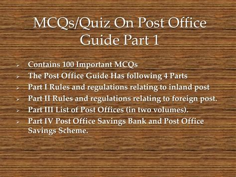 PO Guide Part 1 MCQs/Quiz | GDS To MTS/Postman/PA/SA/IPO Exam MCQs | PA ...