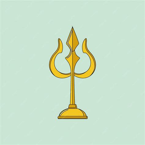 Premium Vector | Trishula vector art or illustration (1)