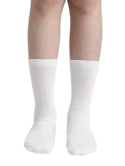 Buy (Pack of 3 Pairs) Age 10-18yrs - Kids, Boys & Girls Plain White ...