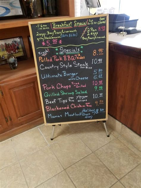 Menu at Steele Creek Cafe, Charlotte