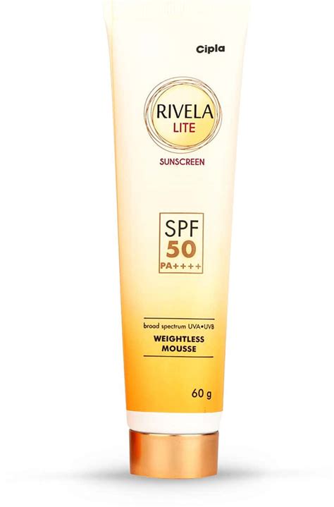 Buy RIVELA LITE SPF 50 PA++++ SUNSCREEN CREAM 60 G Online & Get Upto 60 ...
