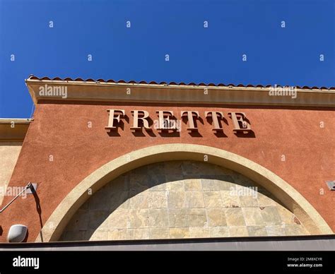 Frette sign, logo on the store facade at Desert Hills Premium Outlets ...