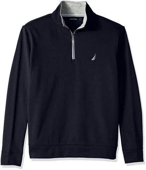 Nautica Men's Solid 1/4 Zip Fleece Sweatshirt | Nautical Fashions