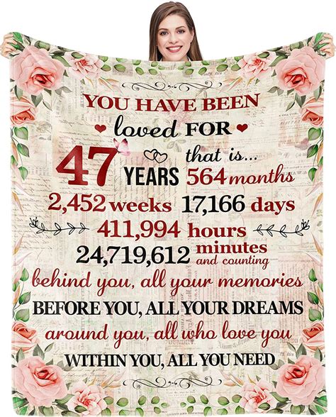 47th Birthday Gifts for Women Happy 47th Birthday Gifts for Her 47 Year ...