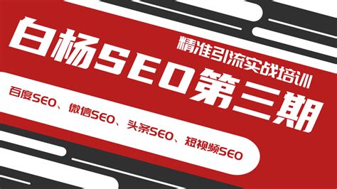 白杨SEO博客-专注杭州SEO优化-SEO教程-SEO顾问-精准引流和网站运营