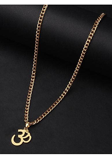 Buy Gold Plated Charm OM Men Necklace@ Best Price