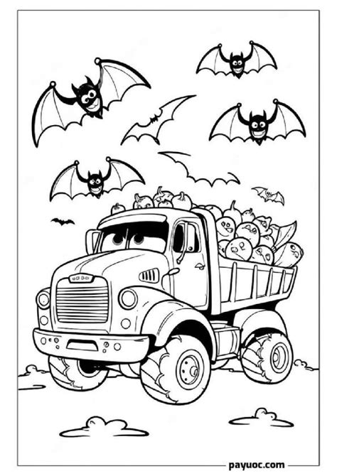 20+ Halloween Monster Truck Coloring Pages (FREE PDFs)