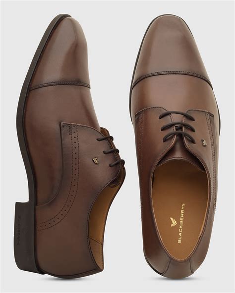 Buy Vakul Brown Leather Derby Shoes Online India