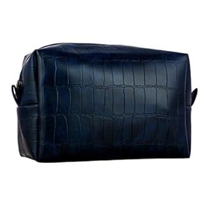 Buy RUBAB MEN Toiletry Dopp Kit Bag |Alligator Finish Navy Premium ...