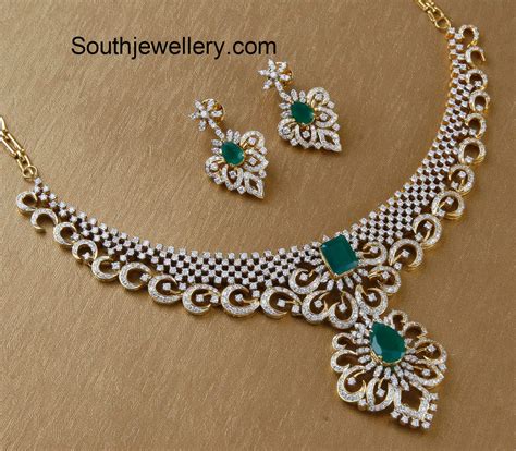 Diamond Necklace Set - Jewellery Designs