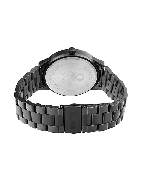 United Colors Of Benetton Black Round Dial Quartz Analog Men Watch ...