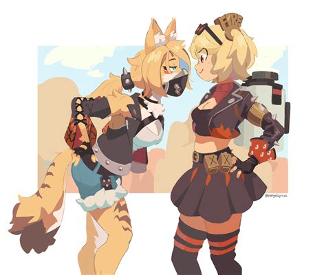 burnice white and pulchra (zenless zone zero) drawn by mangedugruau ...