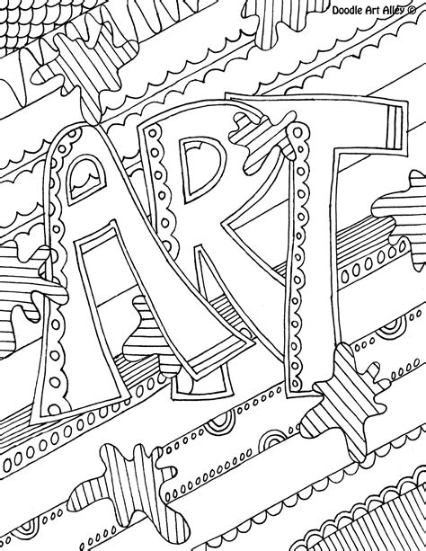 Printable Art Coloring Pages - Printable Word Searches