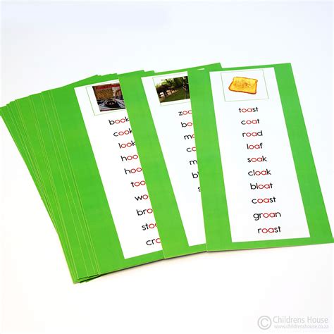Phonogram Word Lists - Childrens House Montessori Materials