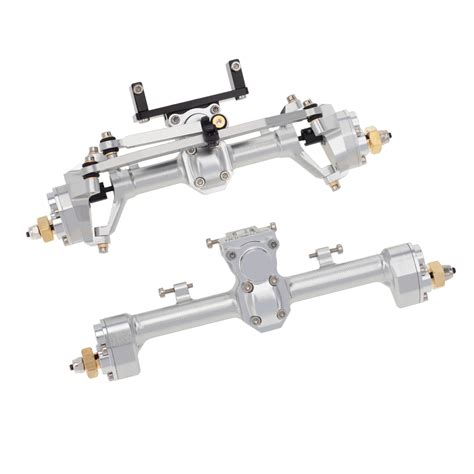 MEUS RACING 1/24 Scale Aluminum Alloy Axles Front and Rear Portal Axle Housing Assembly w/New C ...