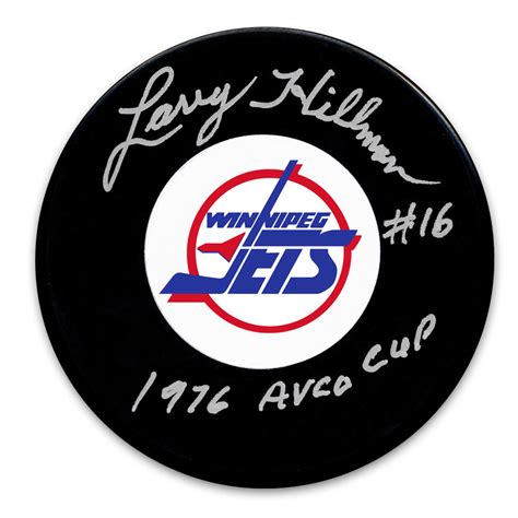 Larry Hillman Winnipeg Jets 1976 Avco Cup Autographed Puck - NHL Auctions