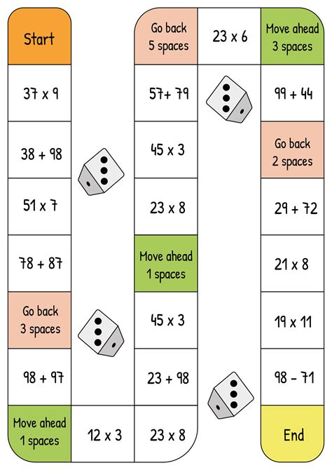 Math Board Games - 10 Free PDF Printables | Printablee