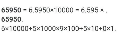 The standard form of 65950 is ________________ - Brainly.in