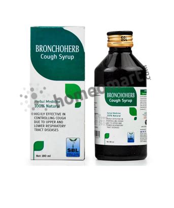 Buy SBL Bronchoherb Cough Syrup for cough, bronchitis – Homeomart