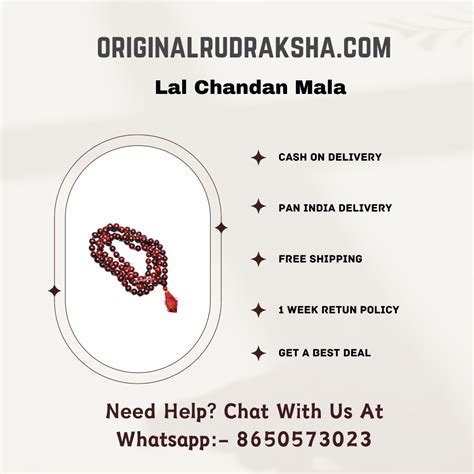 Buy Lal Chandan Mala – Original Rudraksha