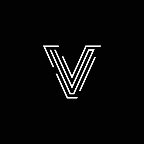 Outline Letter V Logo 35444052 Vector Art at Vecteezy
