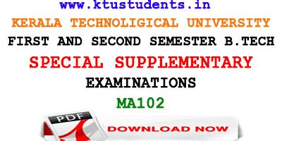 Question Paper for Defferential Equations MA102-Special Supplementary ...