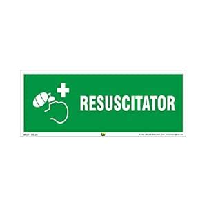 Mr. Safe - Resuscitator Sign PVC Sticker 15 Inch X 6 Inch : Amazon.in