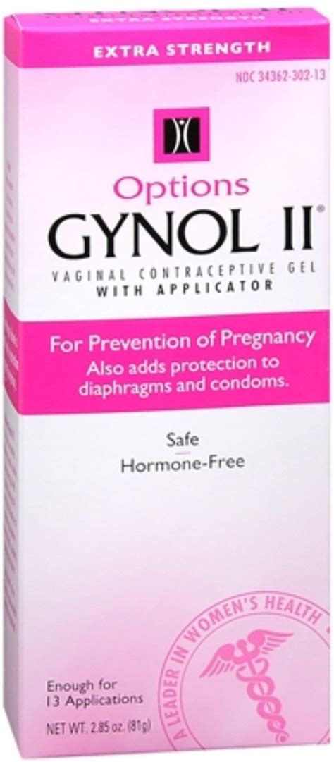 Options Gynol Ii Vaginal Contraceptive Jelly Extra Strength 2 85 ...
